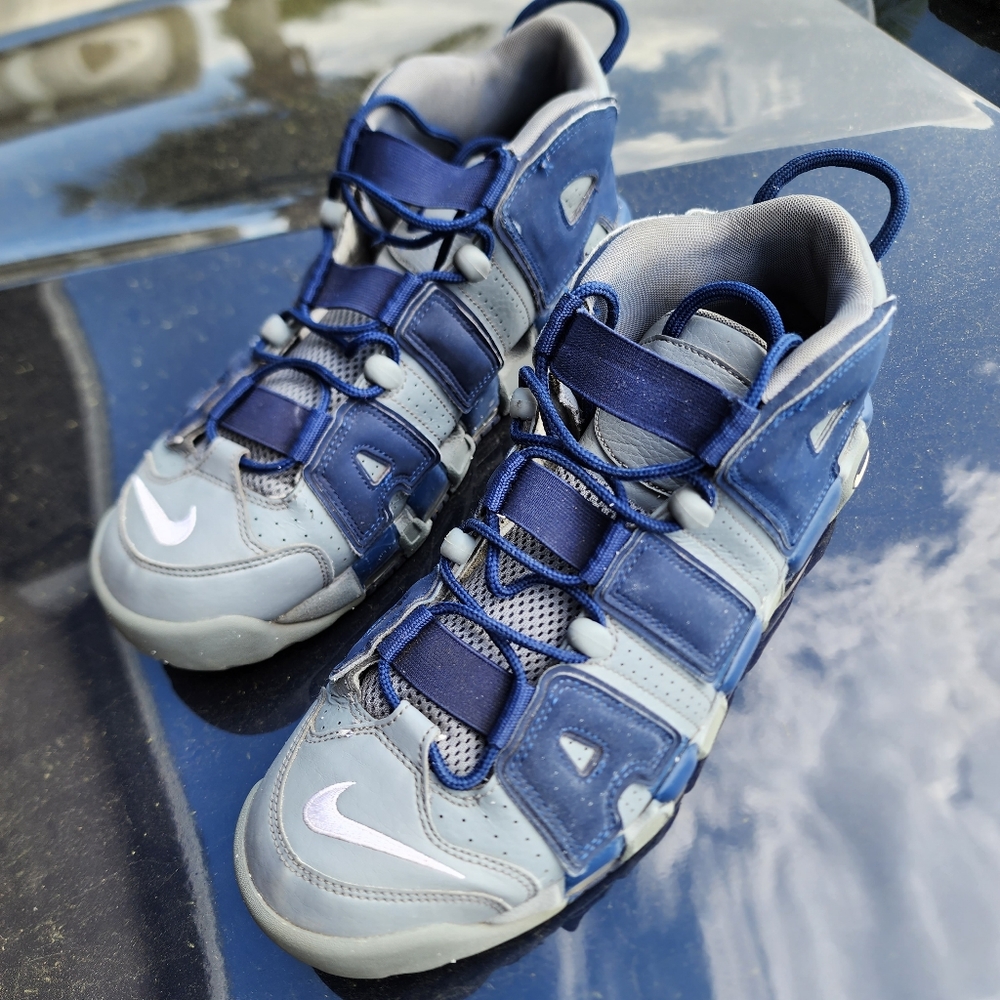 Nike Air More Uptempo 96 Cool Grey White-Midnight Navy